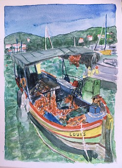 Barque de pêcheur à Porto Pollo