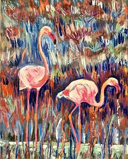 Flamants. Vendu.